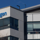 A sign for biotechnology company, Biogen, Inc. is seen on a building in Cambridge, Massachusetts, on March 18, 2017